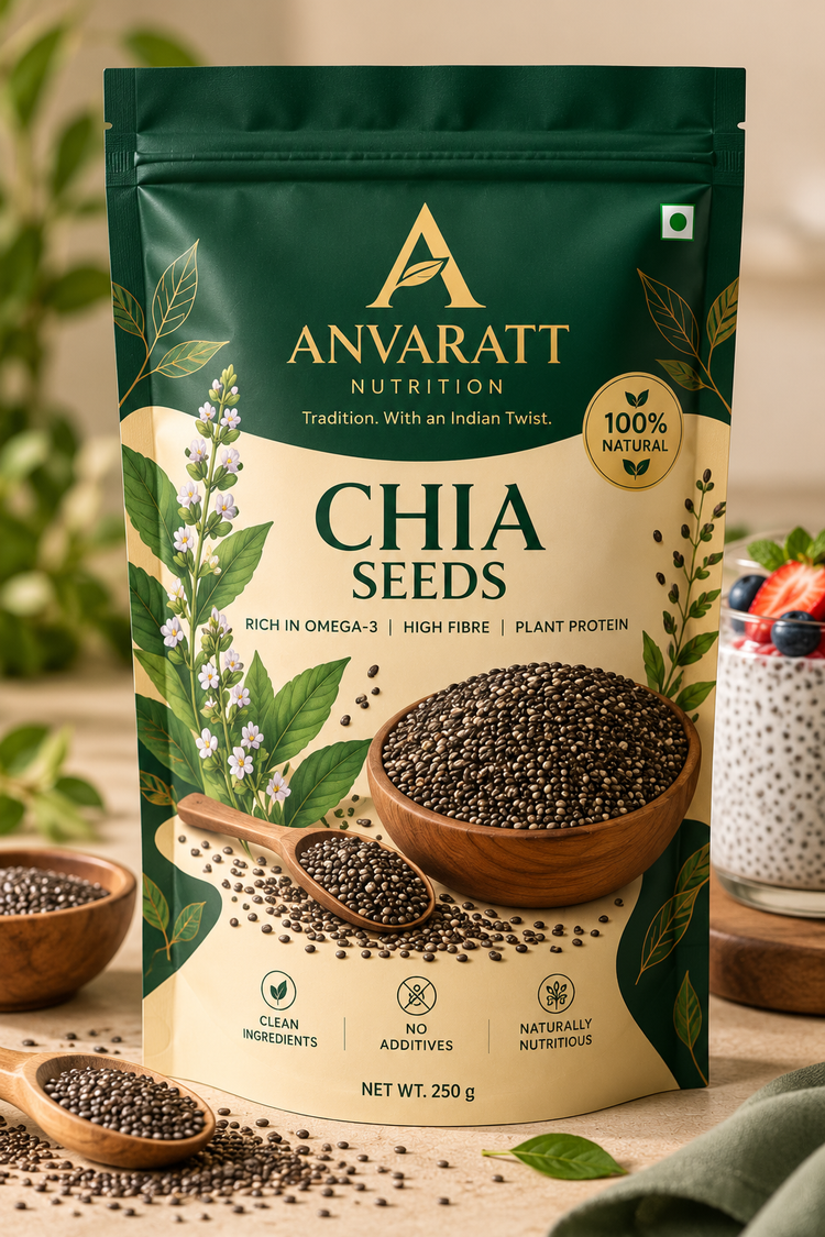 Anvaratt Nutrition Chia Seeds | 250 g