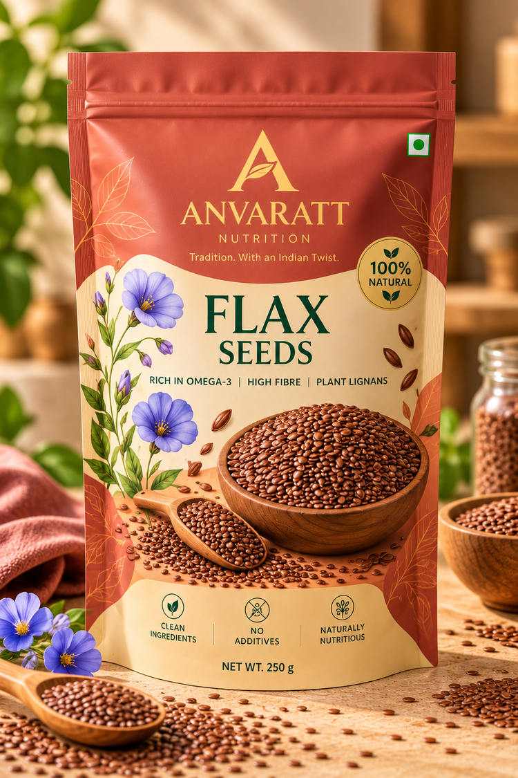Anvaratt Nutrition Flax Seeds | 250 g